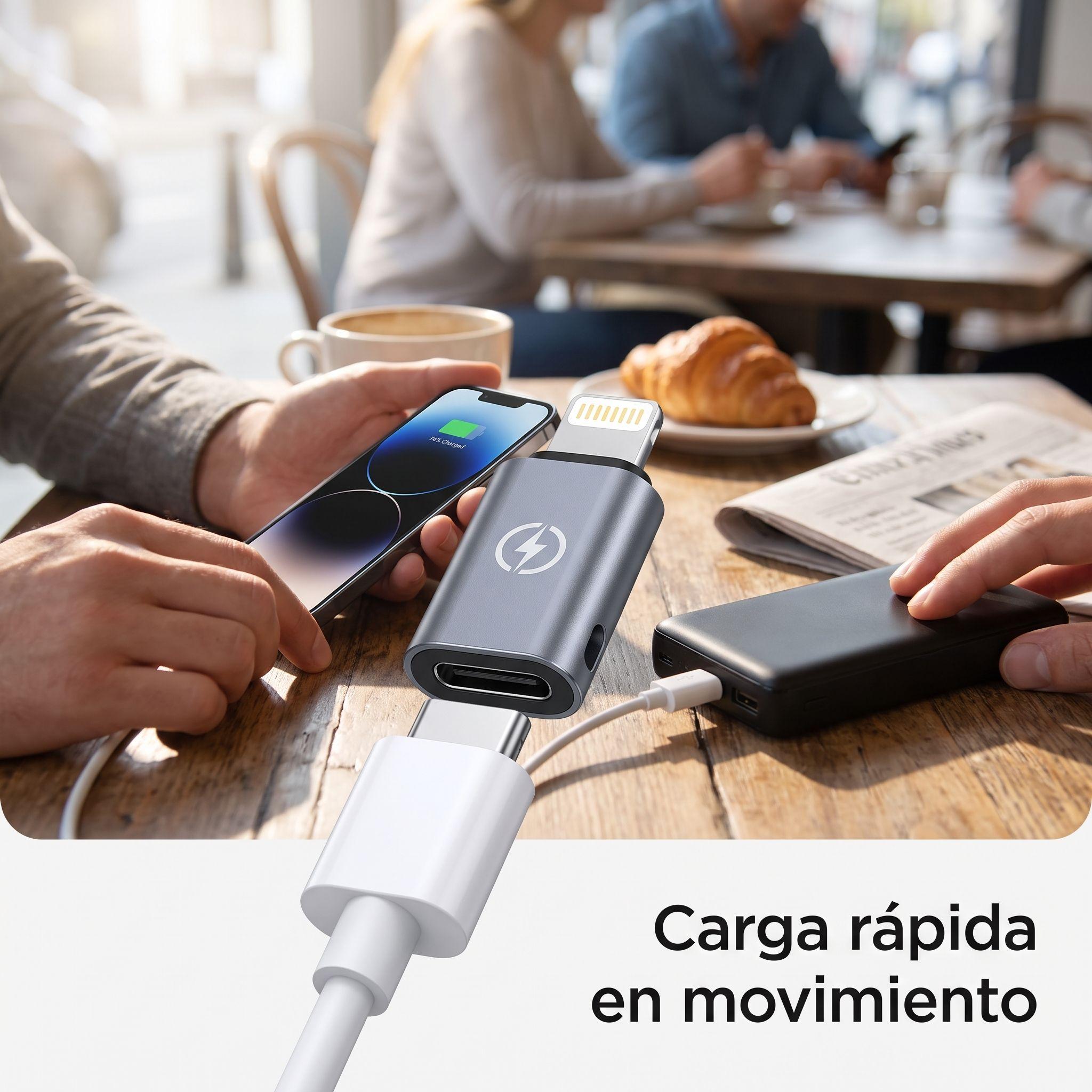 Adaptador Convertidor Tipo-C Hembra a Lightning Macho-3