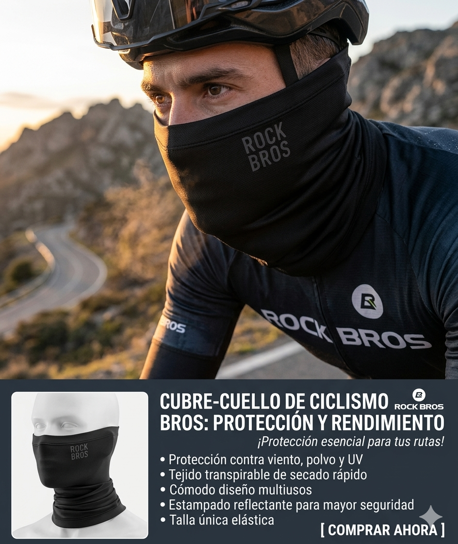 Bandana Cuello termico Elastico Uv400 Transpirable Rockbros Ciclismo-3