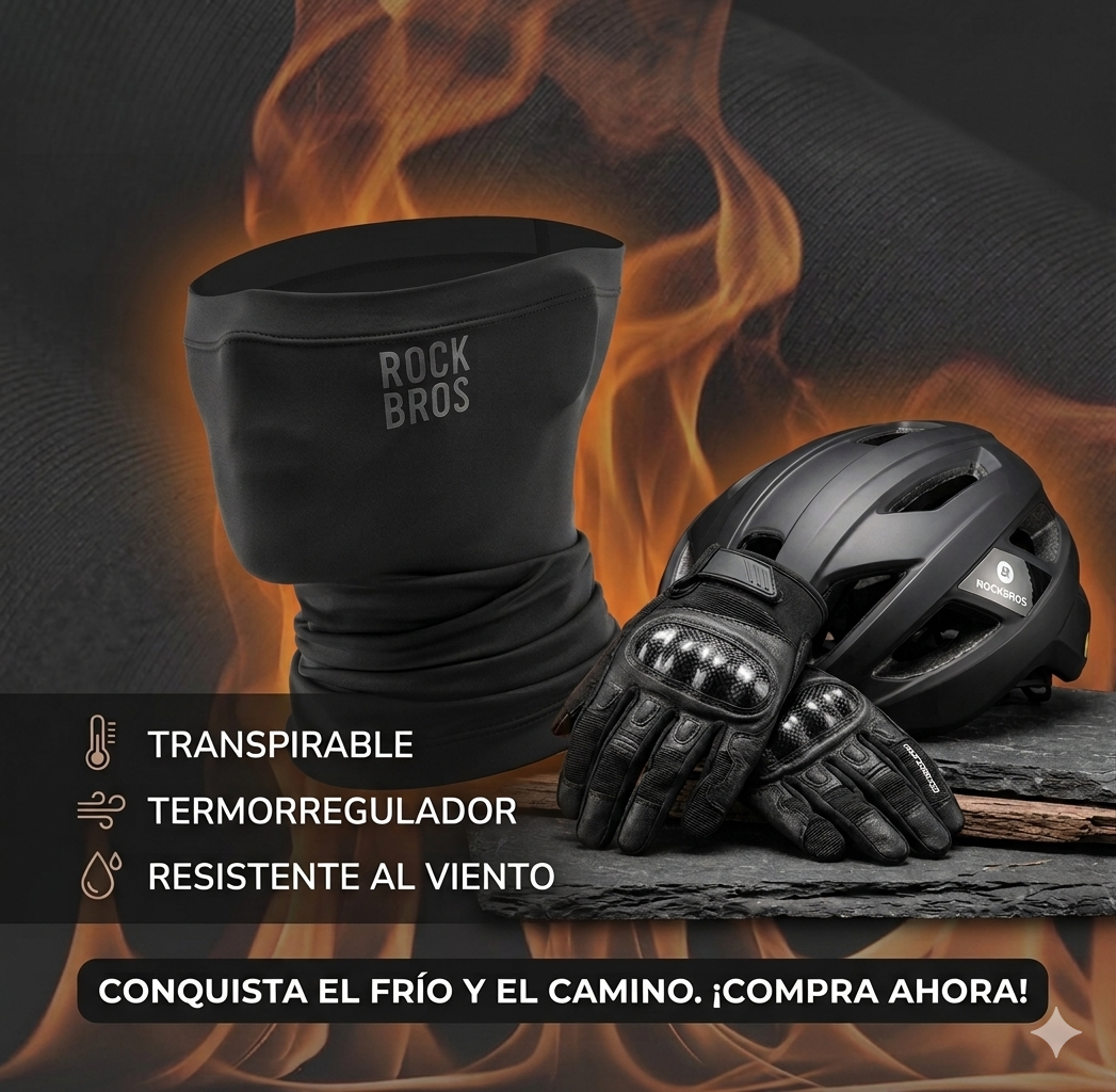 Bandana Cuello termico Elastico Uv400 Transpirable Rockbros Ciclismo-4