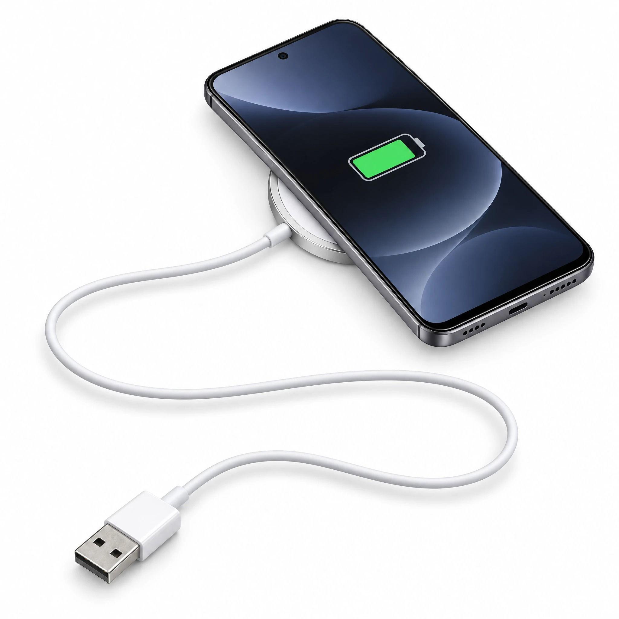 Cargador Inalámbrico Magnético 15W Carga Rápida Cable USB-2