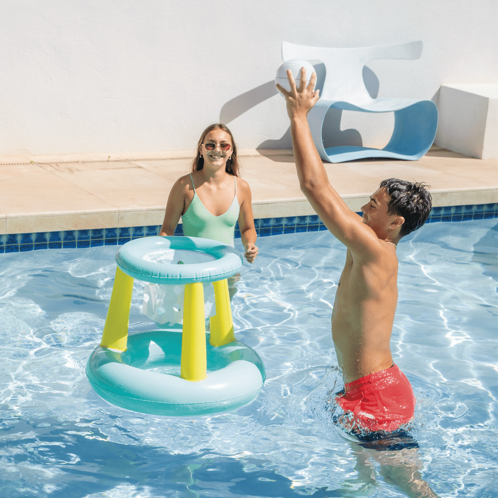 Juego Piscina Inflable Aro Basketball Floating Hoop-2