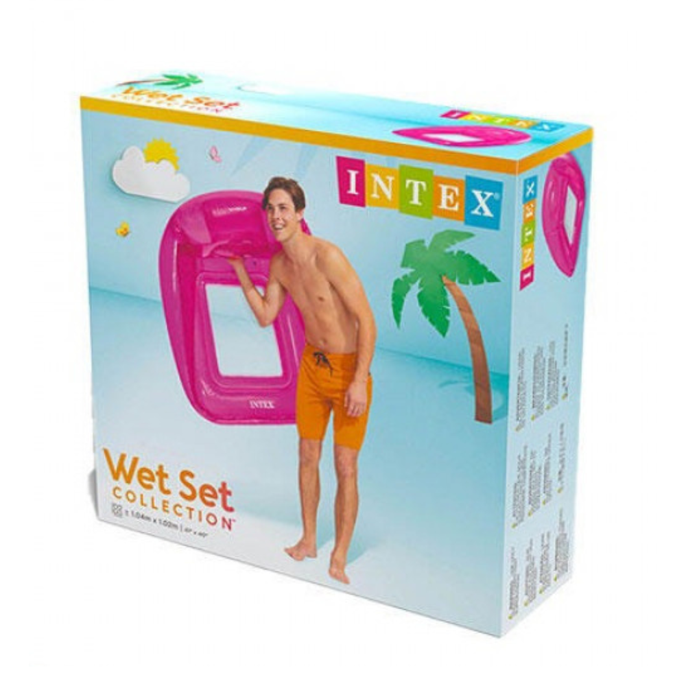 Asiento Flotante Inflable Intex 104 x 102 Cm Transparent-4