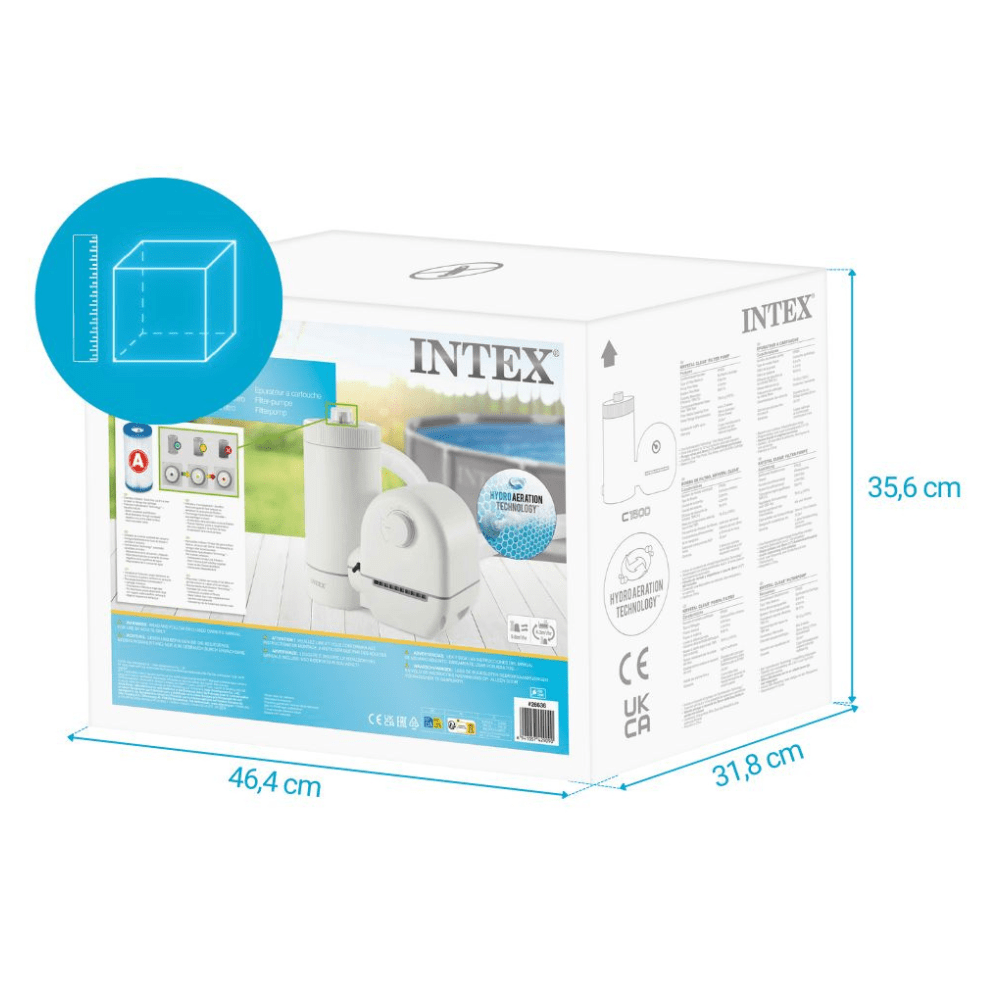 Bomba Intex Para Piscina 5.678 Lts/hr Filter Pumps + Filtro Tipo A-6