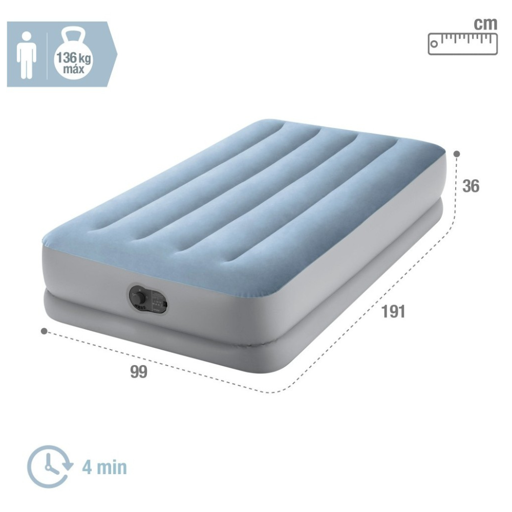 Colchón Inflable Eléctrico USB Intex 1,5 Plazas-6