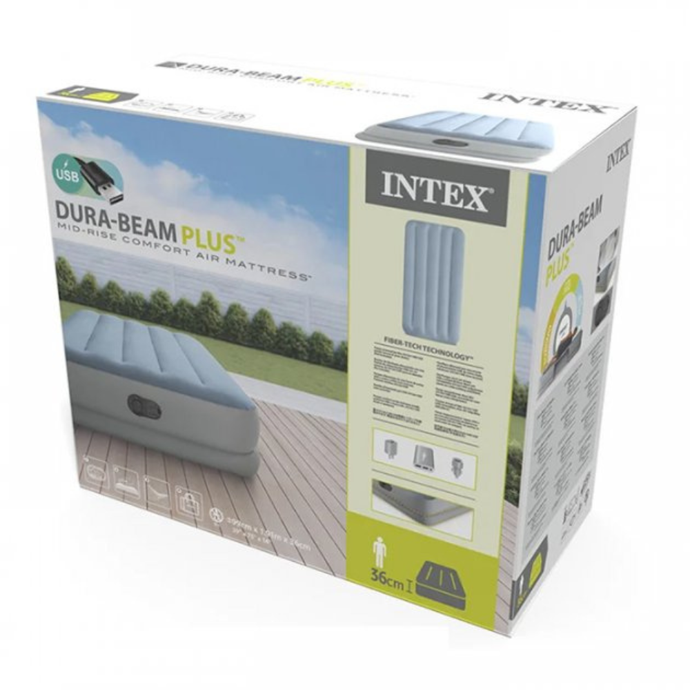 Colchón Inflable Eléctrico USB Intex 1,5 Plazas-7