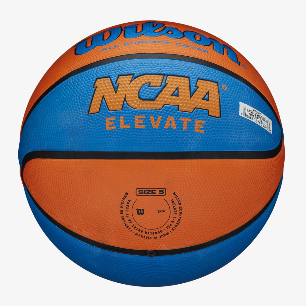 Balón Basketball Wilson NCAA Elevate Tamaño 5 Royal Orange-4