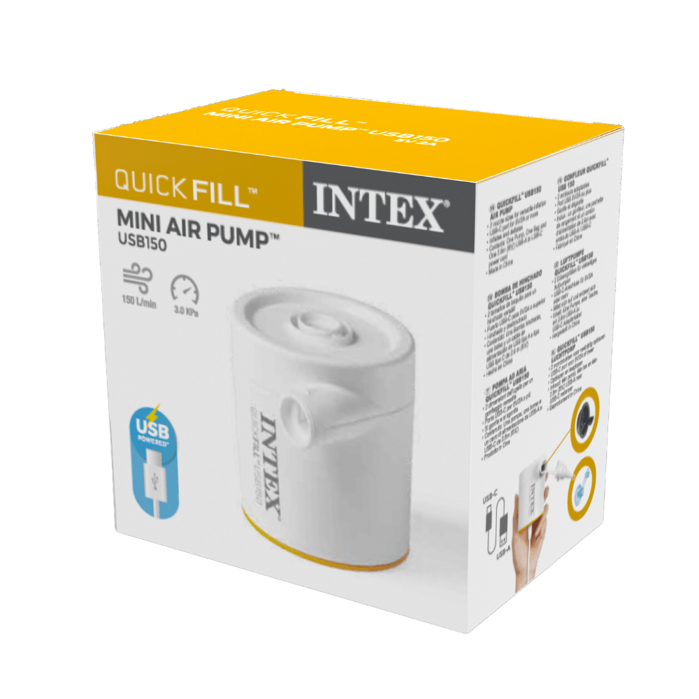 Inflador Eléctrico Intex USB QuickFill 150 Lts/Min-7