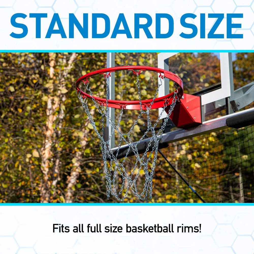 Red Basketball de Metal Franklin Sports Hoop Chain 12 Loop Basketball Net-2
