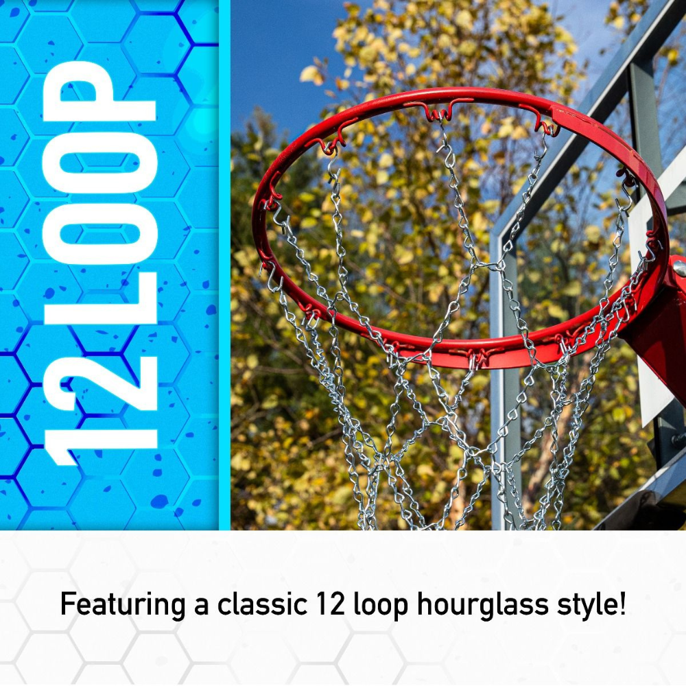 Red Basketball de Metal Franklin Sports Hoop Chain 12 Loop Basketball Net-3