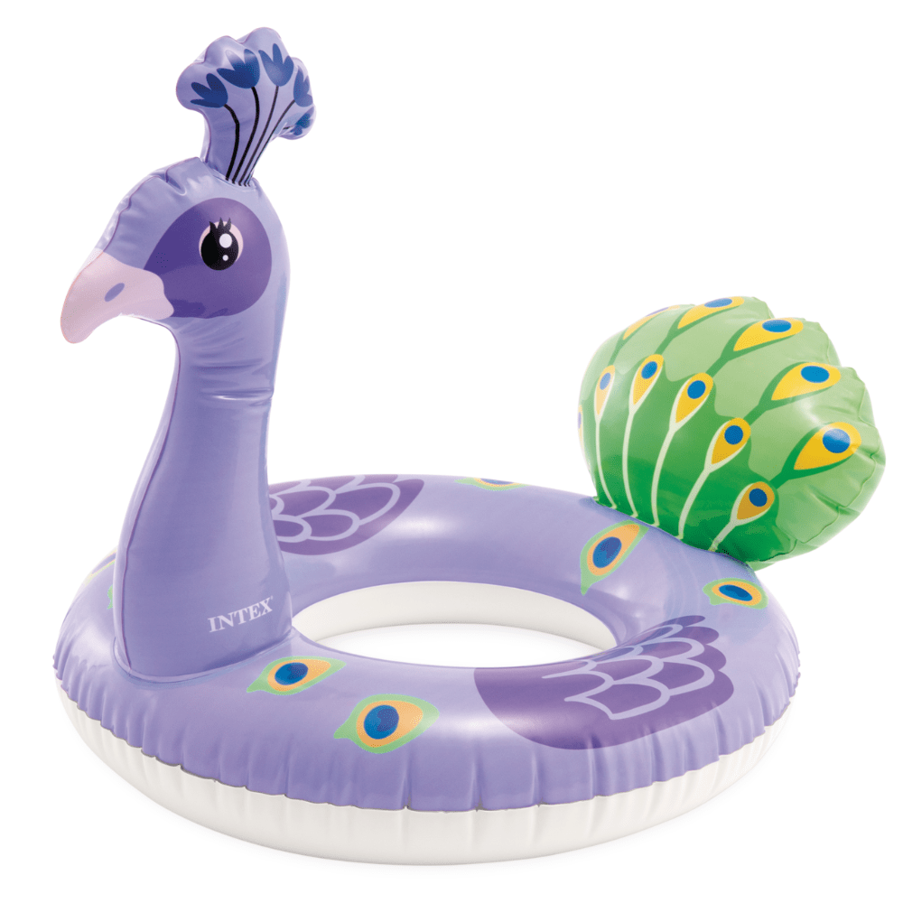 Flotador Inflable Redondo Intex Pavo Real 56 Cm Big Animal Ring-2