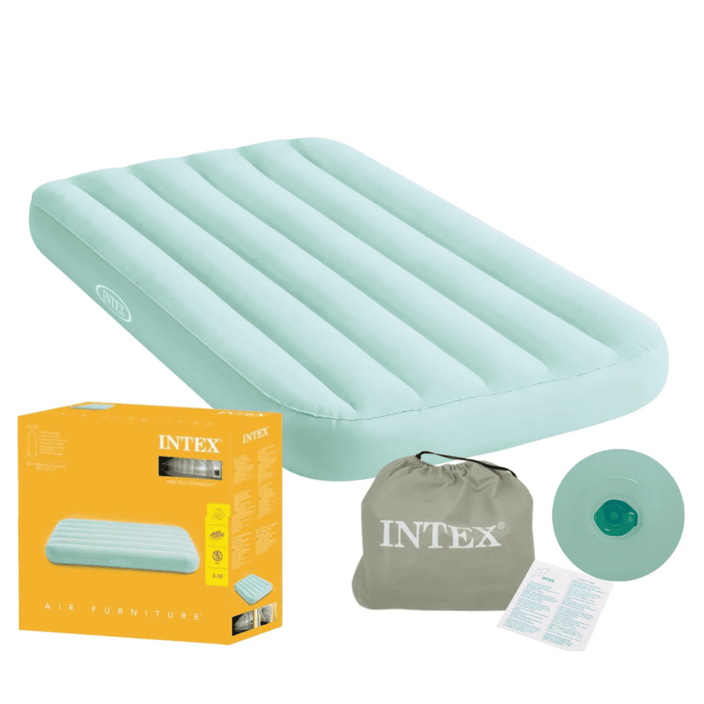 Colchón Inflable Intex 1 Plaza Niño 88x157x18 Cm Cozy Kidz Verde Agua-3