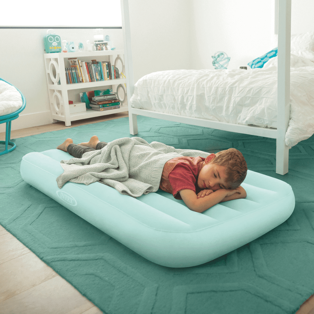 Colchón Inflable Intex 1 Plaza Niño 88x157x18 Cm Cozy Kidz Verde Agua-6