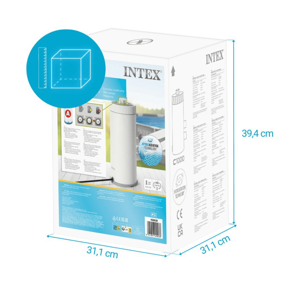 Bomba Intex Para Piscina 3.785 Lts/hr Filter Pumps + Filtro Tipo A-6