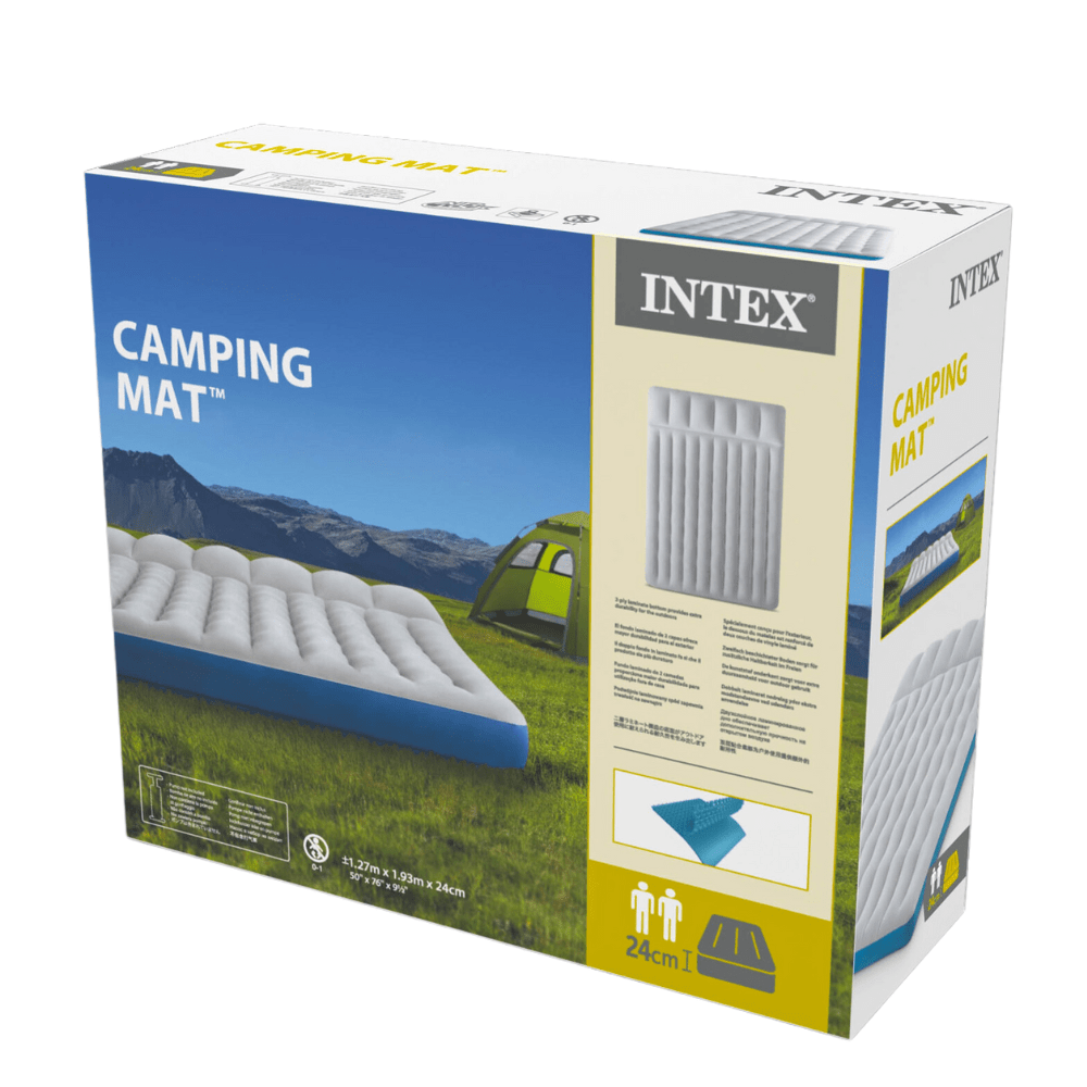 Colchón Inflable Para Acampar Intex  127x193x17 Cm Camping Mat-4