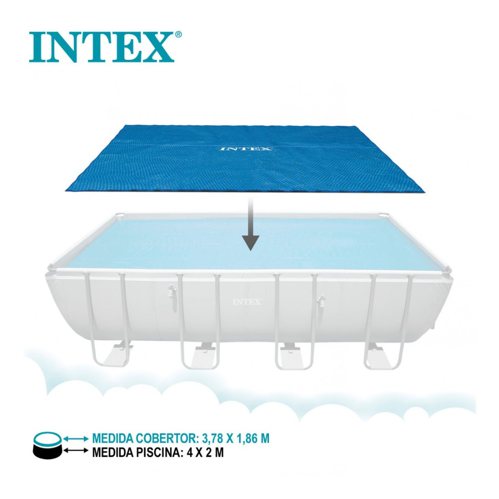 Cobertor Solar Piscina Intex Rectangular 400 x 200 Cm-1