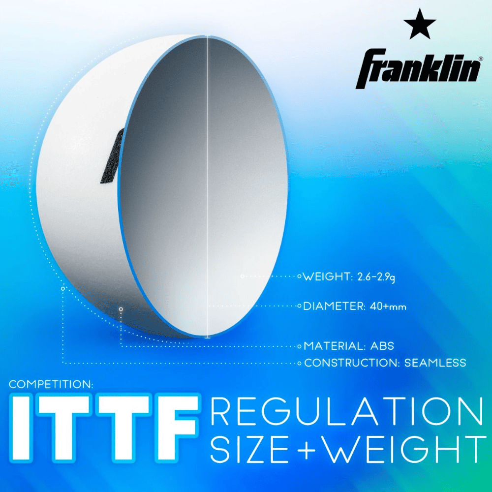 Pelotas de Tenis de Mesa Franklin Sports 40mm 1 Estrella Blanca Pack 12-6