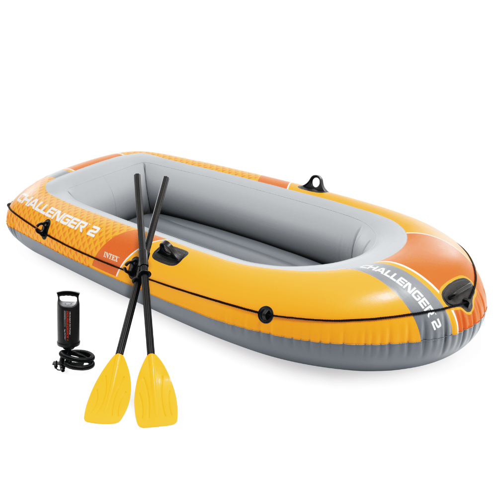 Bote Inflable Intex Challenger 2 Set Capacidad 200 Kg + Remos + Inflador-0