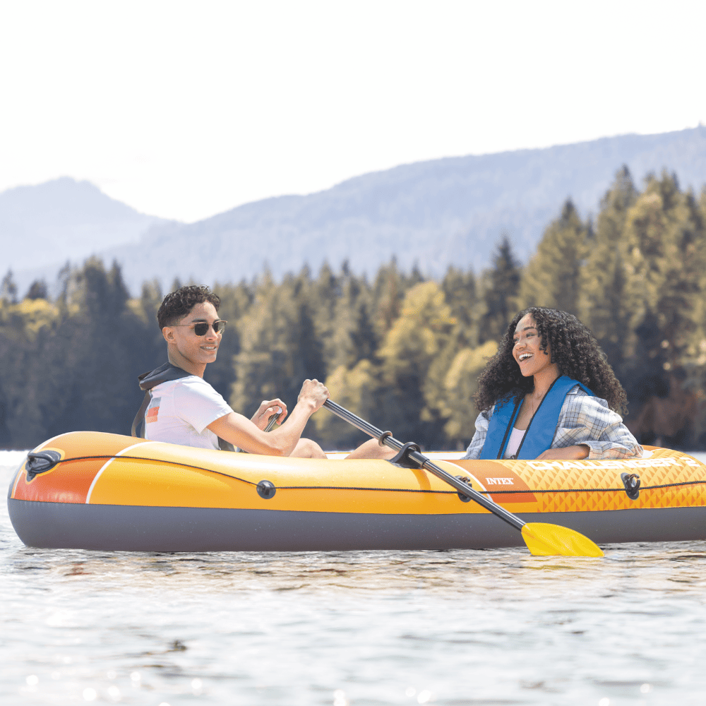 Bote Inflable Intex Challenger 2 Set Capacidad 200 Kg + Remos + Inflador-9