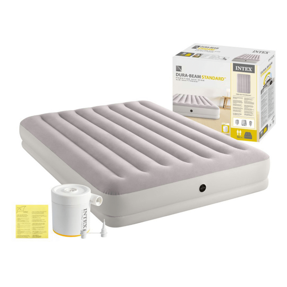 Colchón Inflable Intex 2 Plazas 152x203x30 Cm Prestige Mid-Rise + Inflador USB150-7
