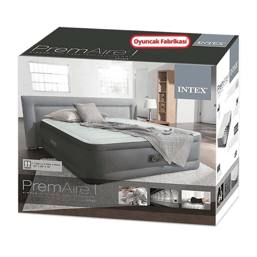 Colchón Inflable Eléctrico Intex 2 Plazas 152x203x46 Cm Premaire I-4