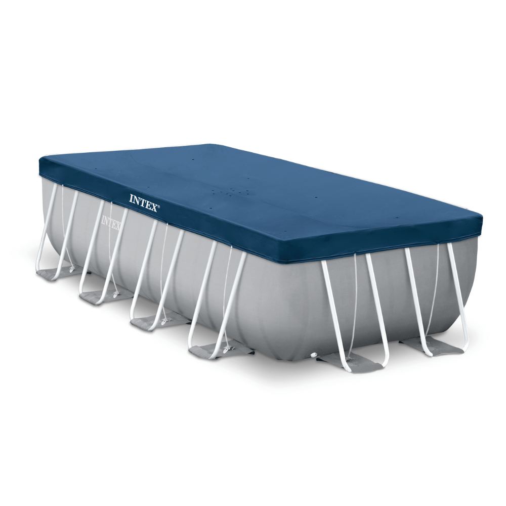 Piscina Estructural Intex Prisma Frame Clearview Set 400x200x122 Cm + Bomba + Escalera + Cobertor + Base-6