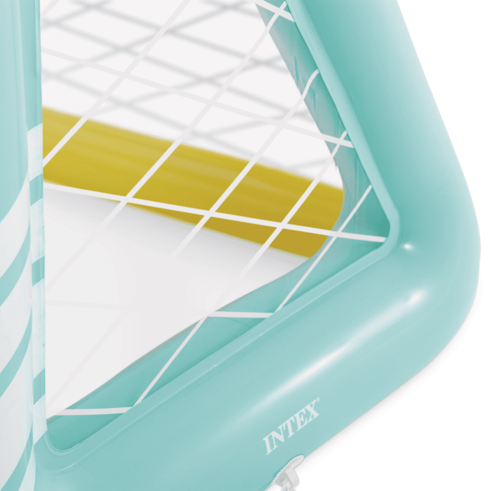 Juego Piscina Inflable Intex Arco Fútbol y Waterpolo Fun Goals + Pelota Inflable Celeste Amarillo-3