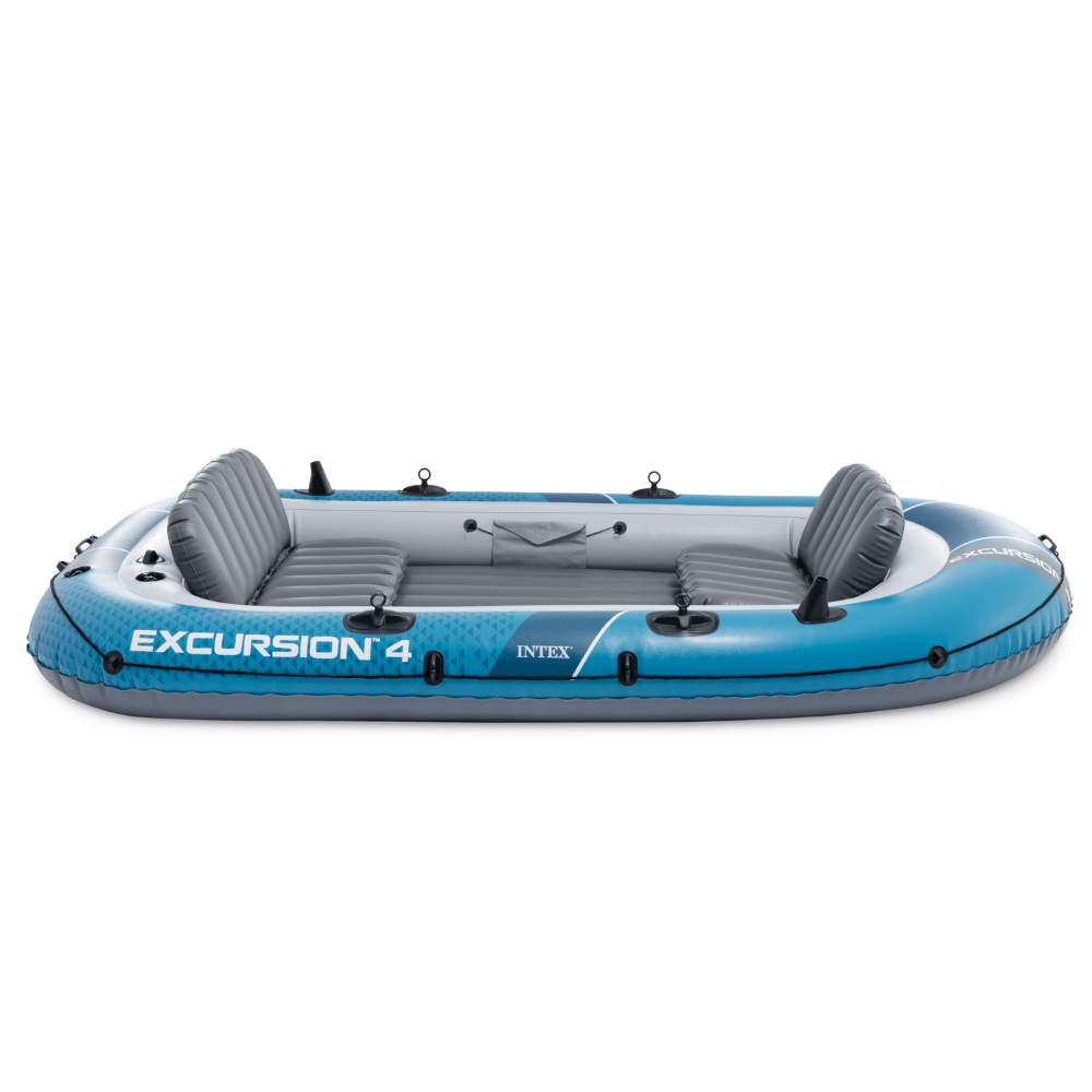 Bote Inflable Intex Excursion 4 Set Capacidad 500 Kg + Remos + Inflador-1