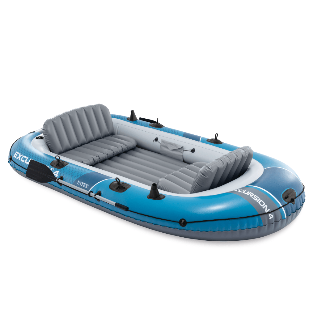 Bote Inflable Intex Excursion 4 Set Capacidad 500 Kg + Remos + Inflador-3