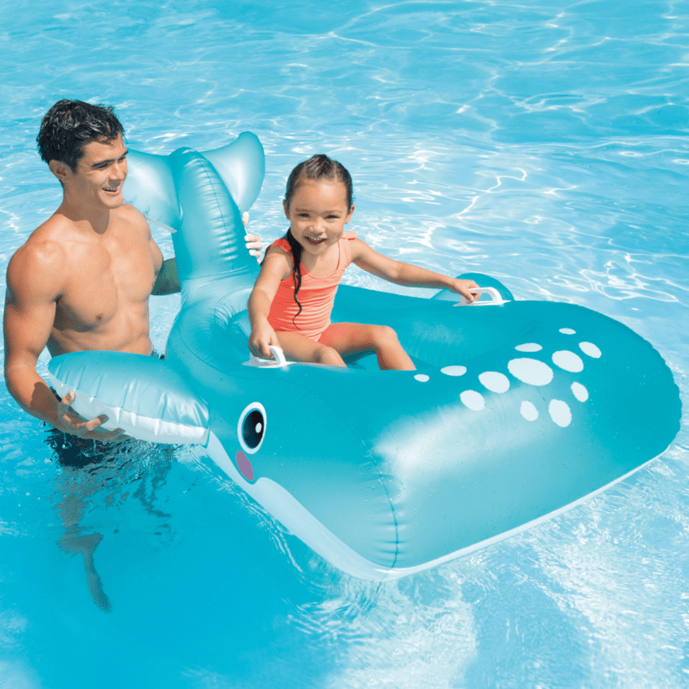 Flotador Inflable Diseño Intex Barco Ballena 168x140 Cm Blue Whale Ride-On-4
