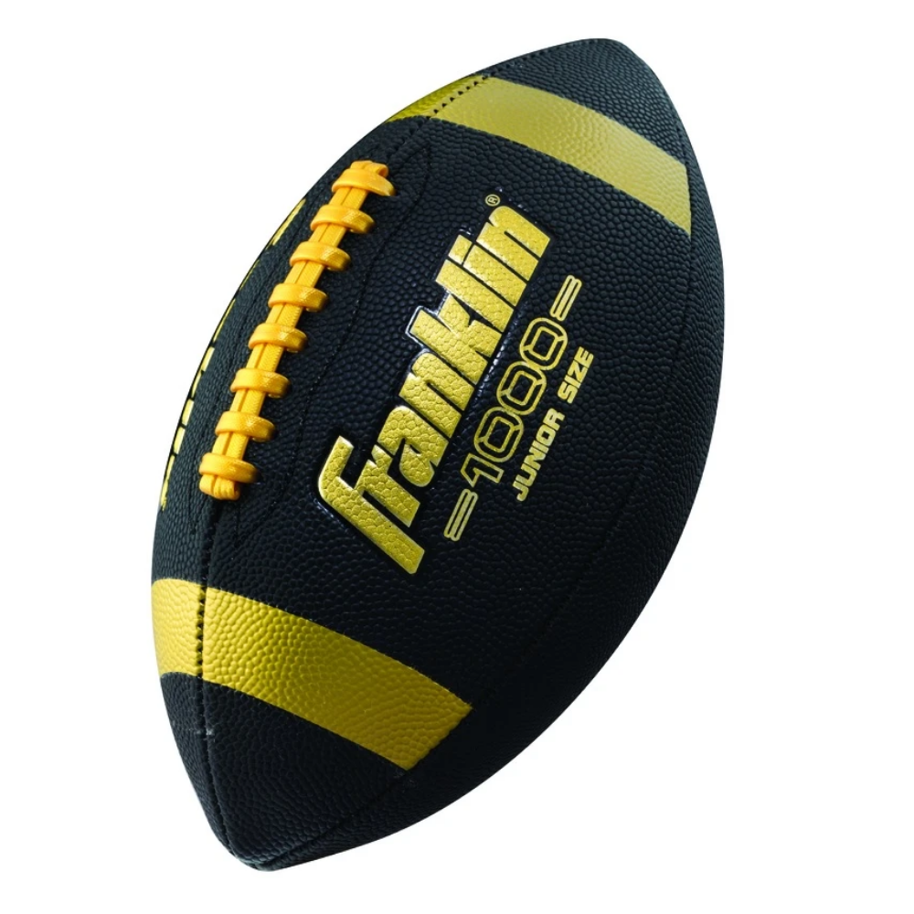 Balón Fútbol Americano Franklin Sports Negro Dorado 1000 Tamaño Junior-0