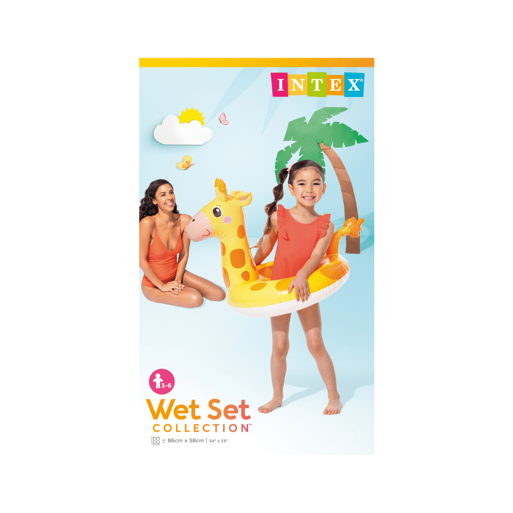 Flotador Inflable Redondo Intex Jirafa 58 cm Big Animal Ring-4