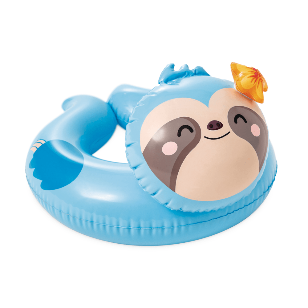 Flotador Inflable Redondo Intex Perezozo 55 Cm Animal Split Ring-0
