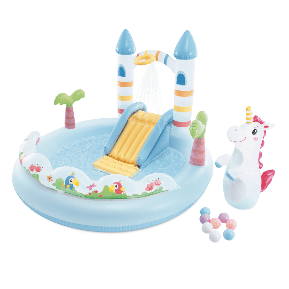 Centro de Actividad Inflable Intex Castillo de Unicornio Unicorn Castle-2