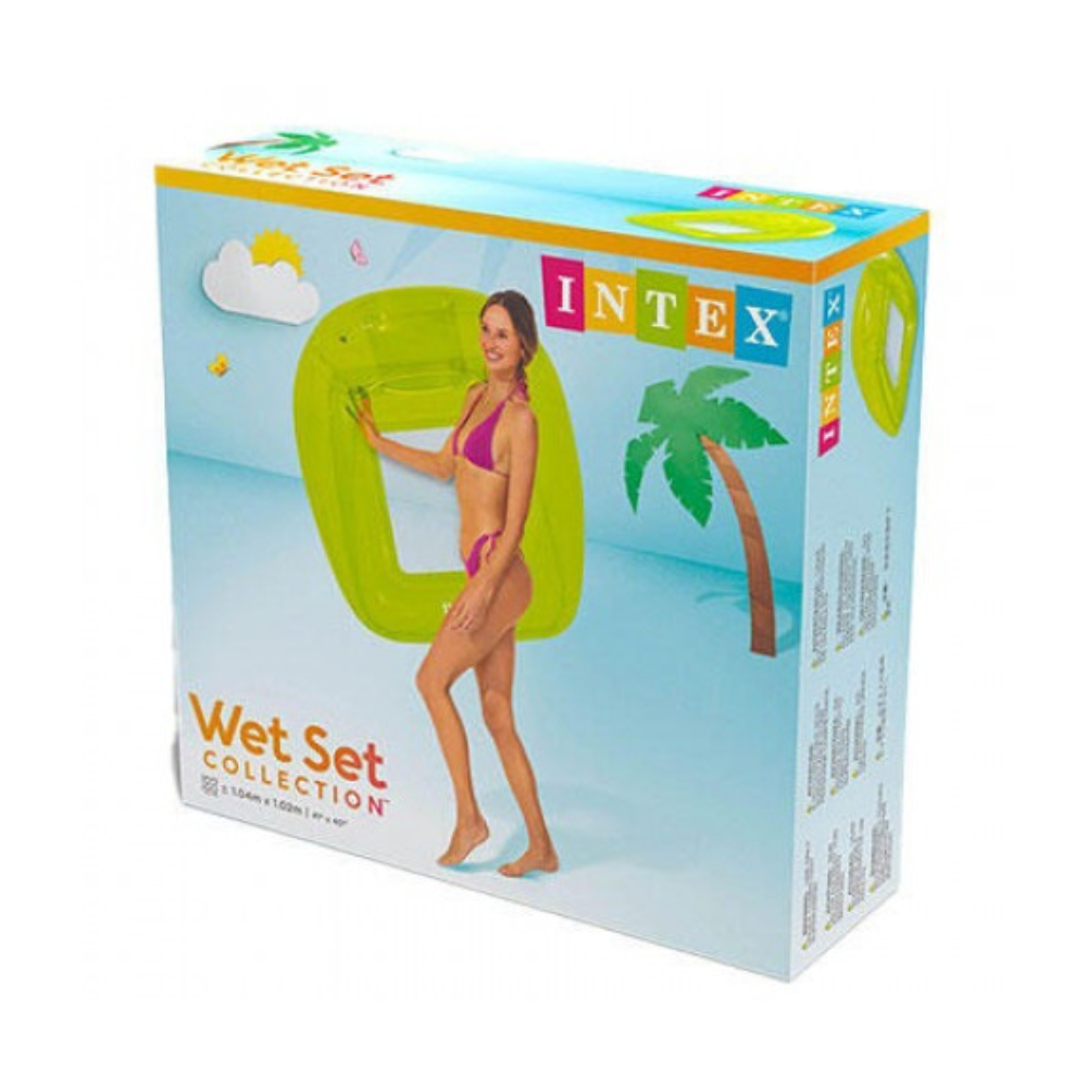 Asiento Flotante Inflable Intex 104 x 102 Cm Transparent-3