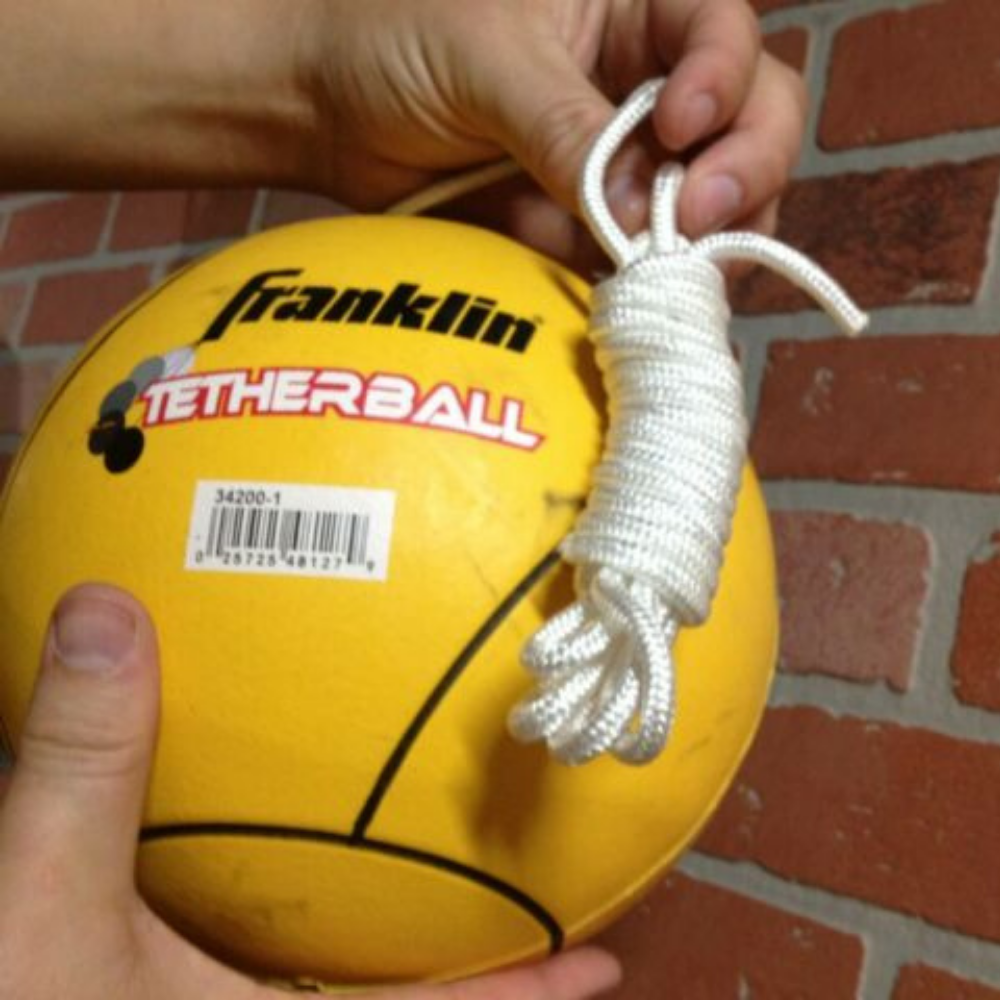 Balón Tetherball Franklin Sports 22 cm Amarillo Negro-1