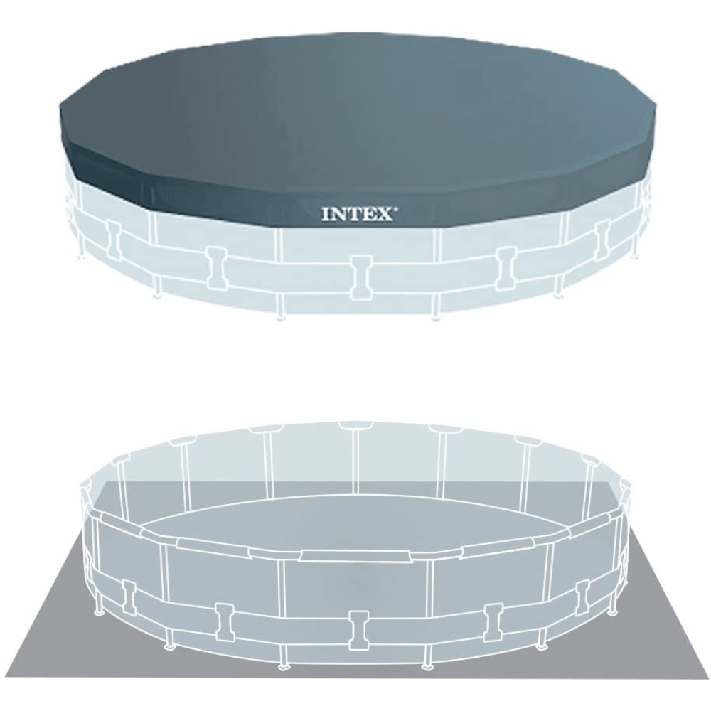 Piscina Estructural Intex Frame Set 488x122 Cm + Bomba + Escalera + Cobertor-4