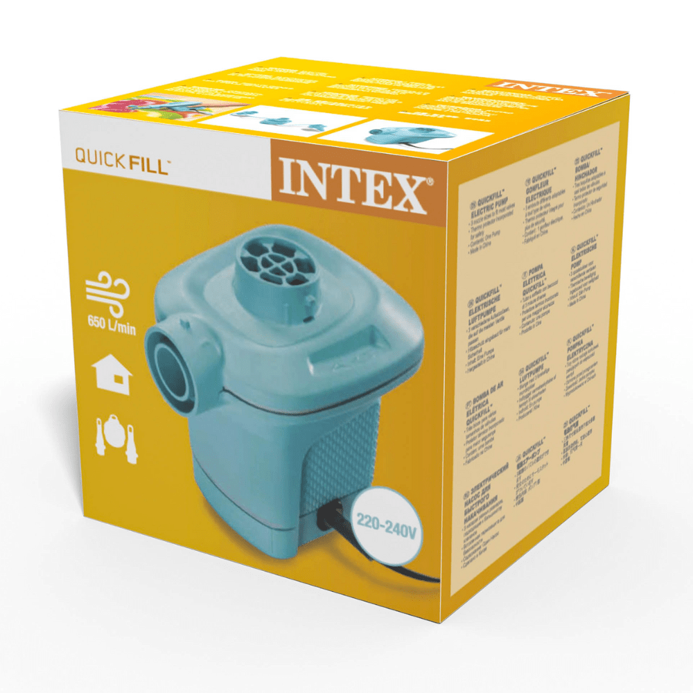 Inflador Eléctrico Intex Corriente 220-240V QuickFill AC 650 Lts/Min-2