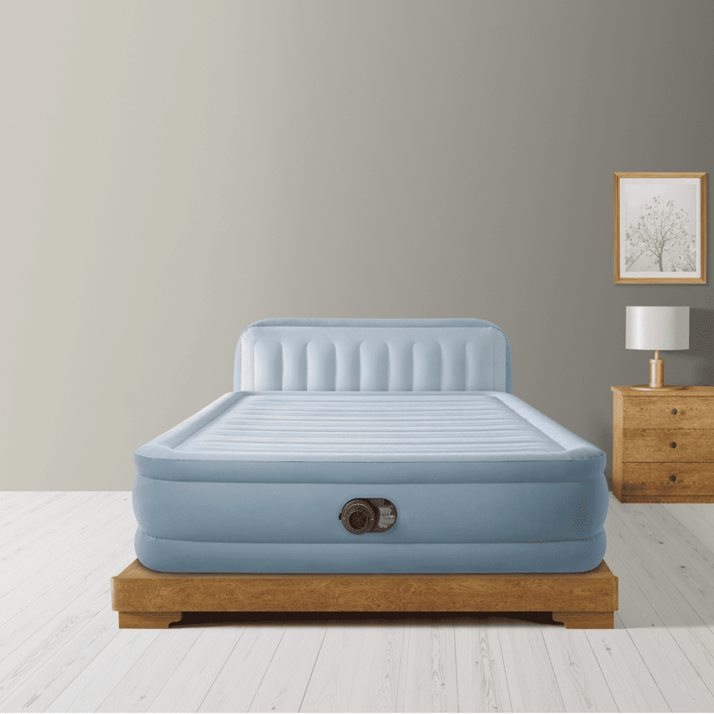 Colchón Inflable Eléctrico Intex 2 Plazas 152x203x46 Cm Respaldo Queen Plush Headboard-8