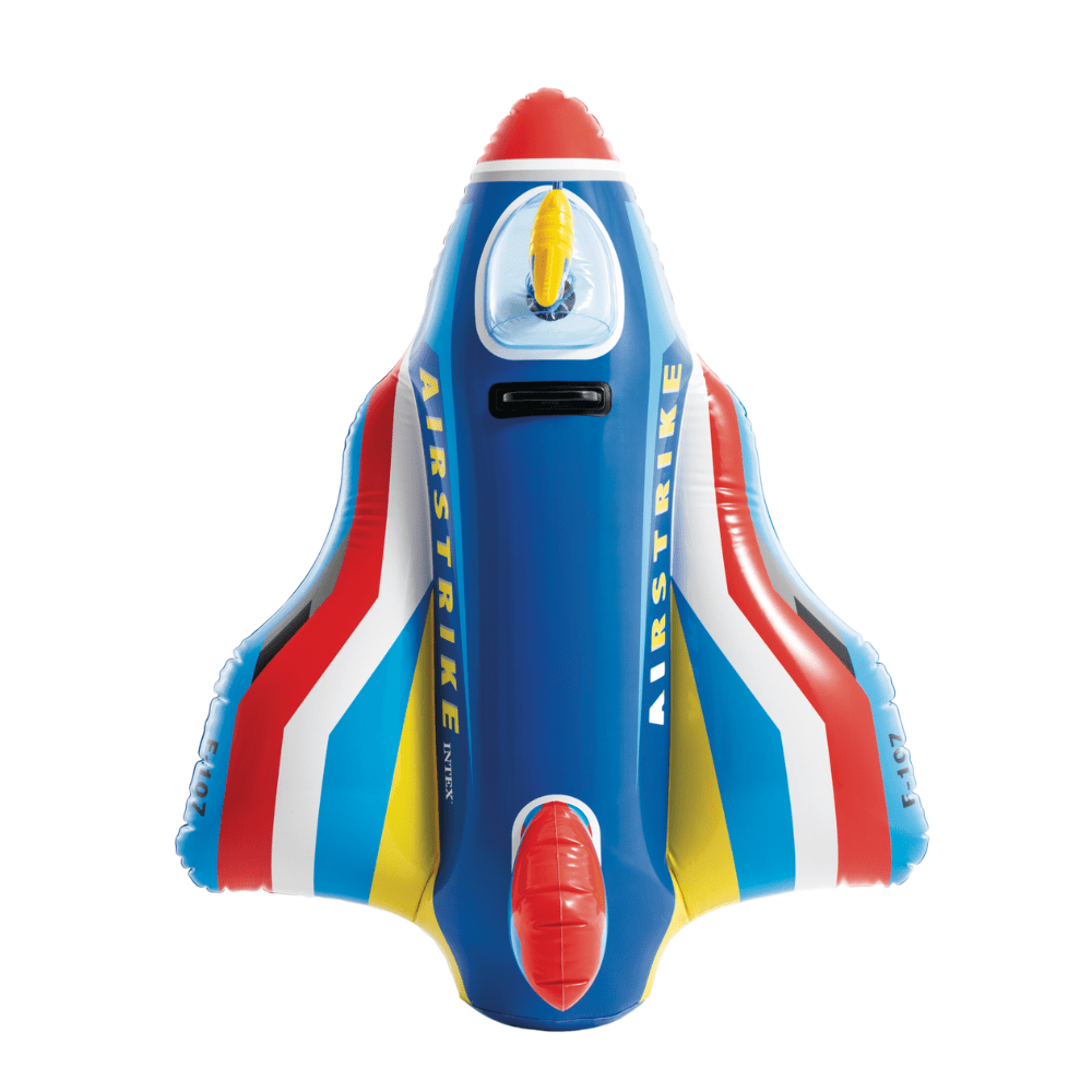 Flotador Inflable Intex Avion con Pistola de Agua 117x104 Cm Jet Fighter Ride On Azul-2