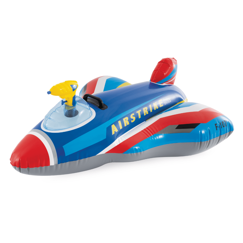 Flotador Inflable Intex Avion con Pistola de Agua 117x104 Cm Jet Fighter Ride On Azul-3