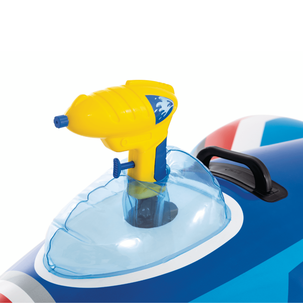 Flotador Inflable Intex Avion con Pistola de Agua 117x104 Cm Jet Fighter Ride On Azul-4