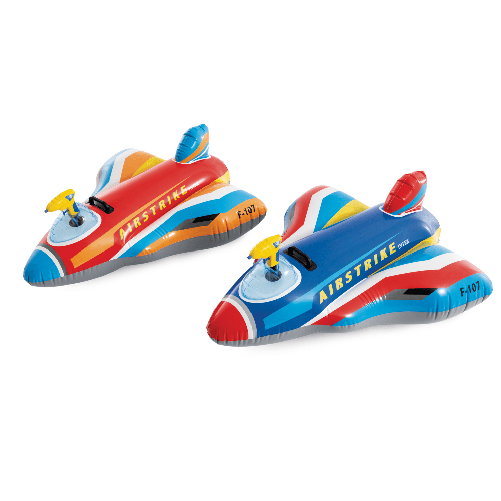 Flotador Inflable Intex Avion con Pistola de Agua 117x104 Cm Jet Fighter Ride On Azul-6