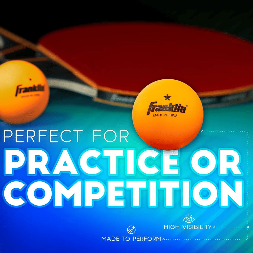 Pelotas de Tenis de Mesa Franklin Sports 40mm 1 Estrella Naranja Pack 6-4