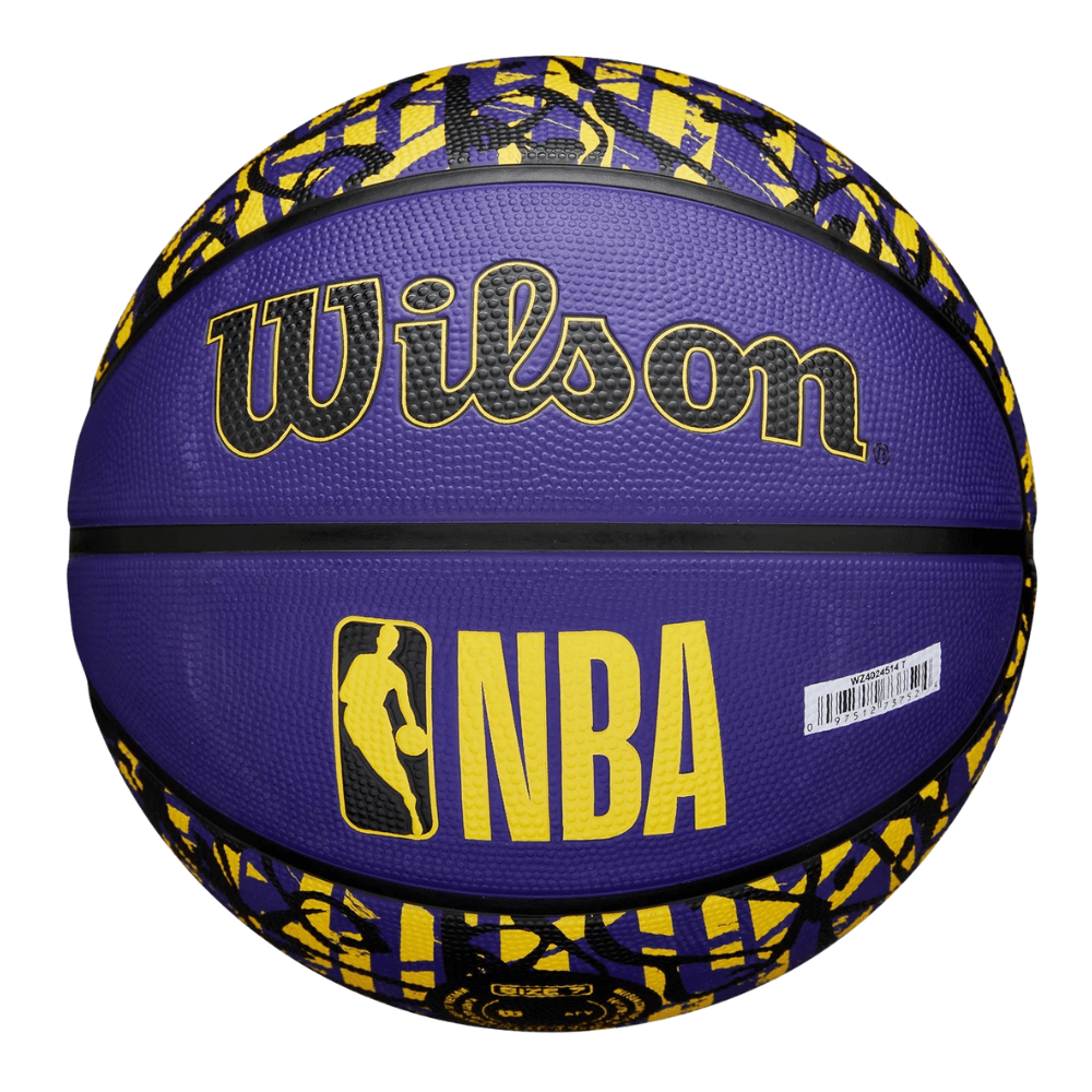 Balón Basketball Wilson NBA Team Graffiti Los Angeles Lakers Tamaño 7-6