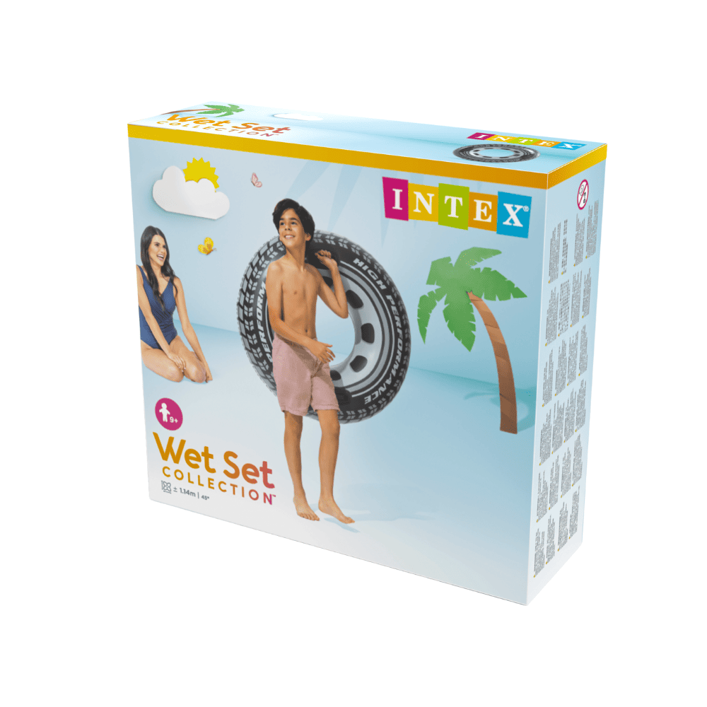 Flotador Inflable Redondo Intex con Sujetadores 114 Cm Monster Truck Tube-3