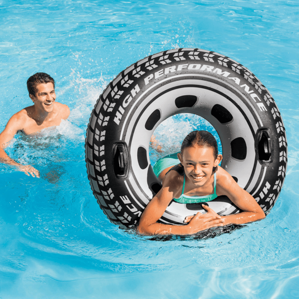 Flotador Inflable Redondo Intex con Sujetadores 114 Cm Monster Truck Tube-4