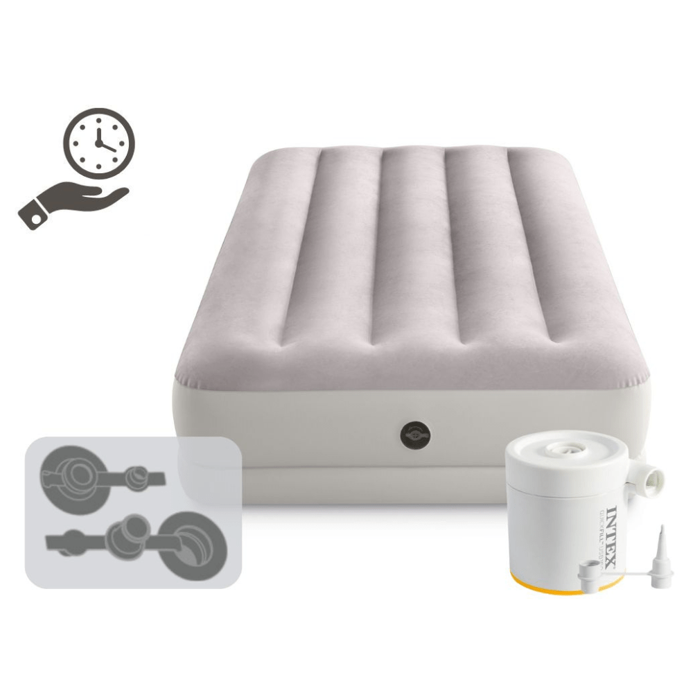 Colchón Inflable Intex 1.5 Plazas 99x191x30 Cm Prestige Mid-Rise + Inflador USB150-7