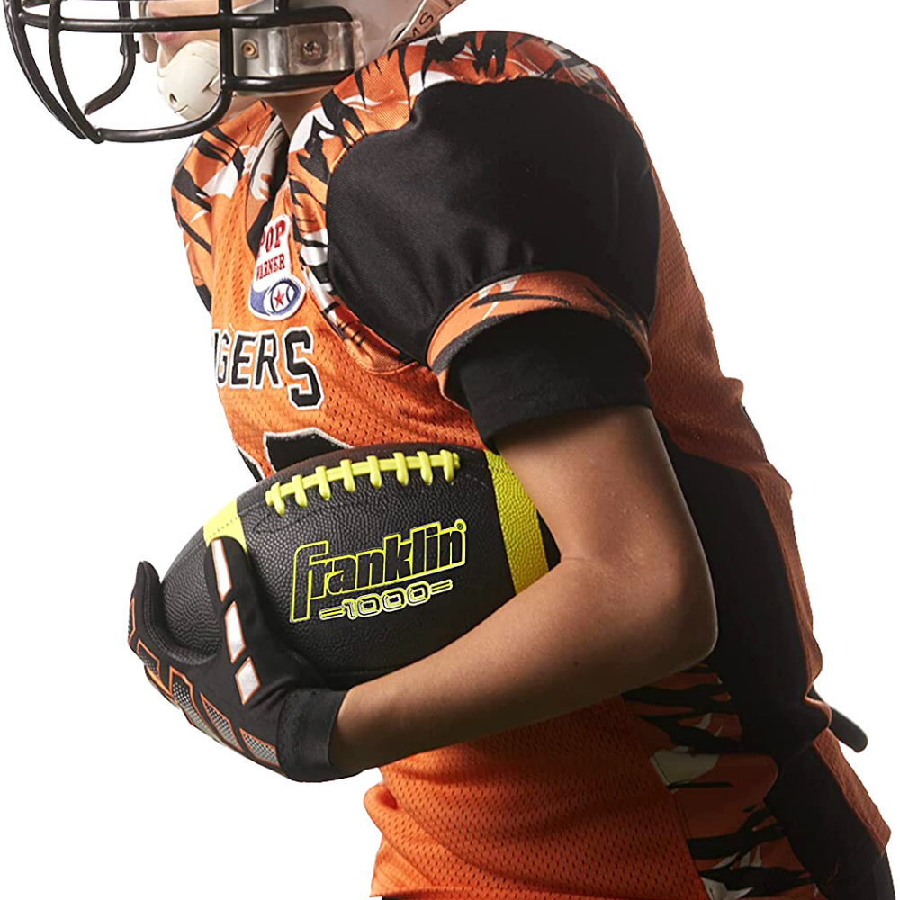 Balón Fútbol Americano Franklin Sports Negro Amarillo Tamaño Junior-6
