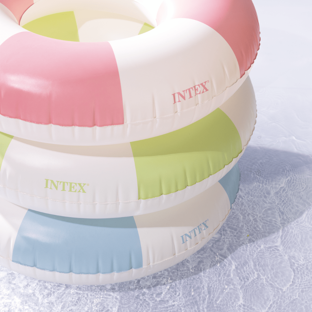 Flotador Inflable Redondo Intex 91 Cm Coastal Cabana Tube Rosado-1