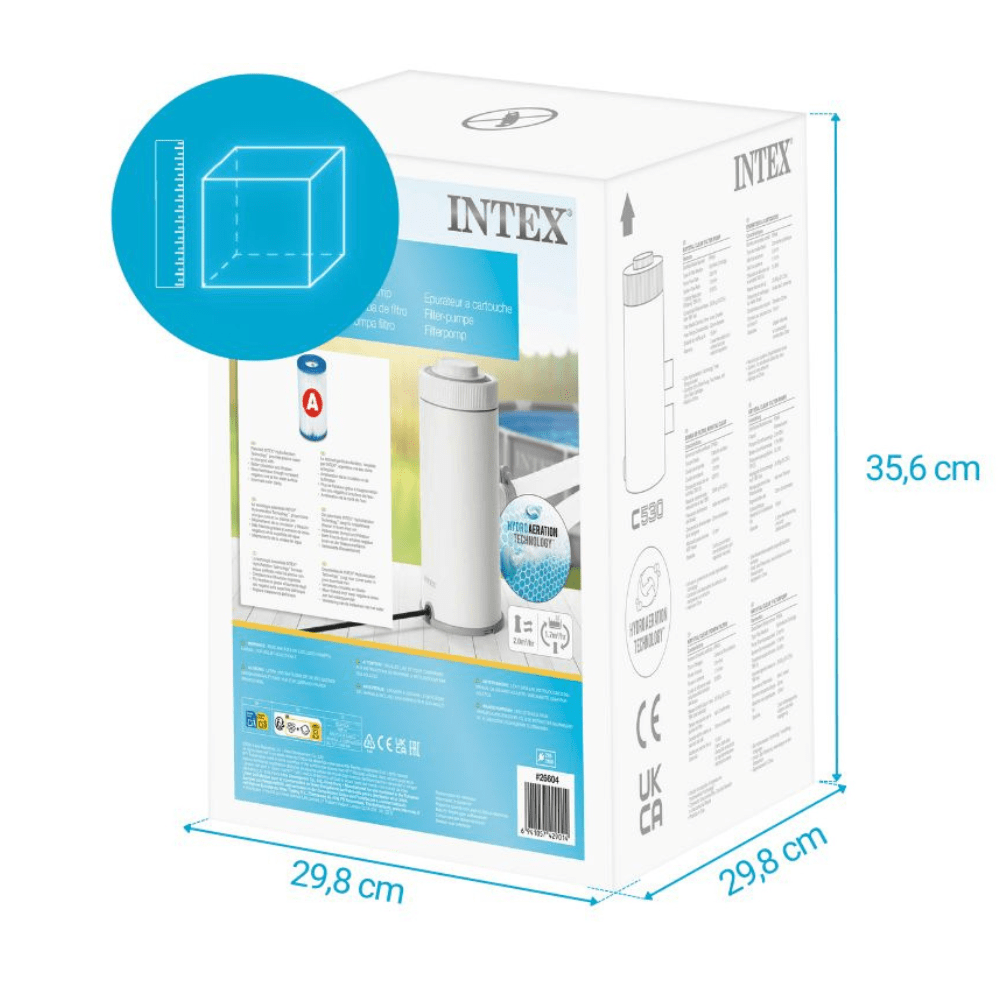 Bomba Intex Para Piscina 2.006 Lts/hr Filter Pumps + Filtro Tipo A-6